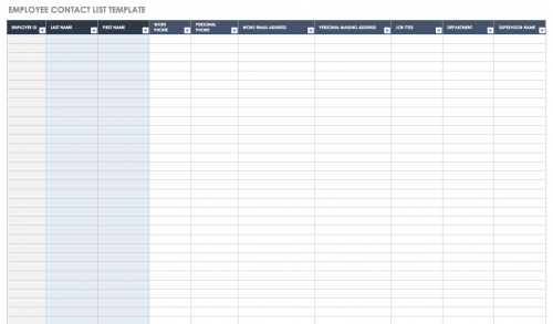 Free Contact List Templates | Smartsheet