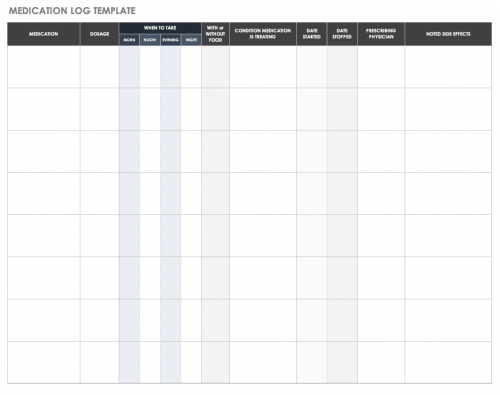 Medication Log Template