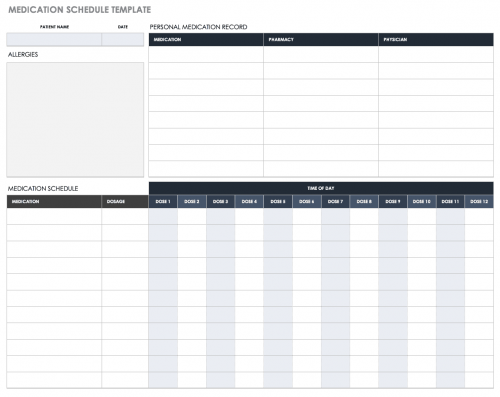 Medication Schedule Template