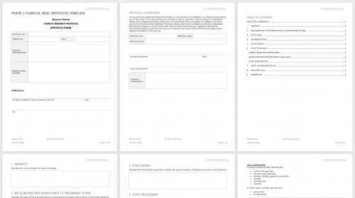 Phase 1 Clinical Trial Protocol Template