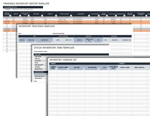 Printable inventory report template