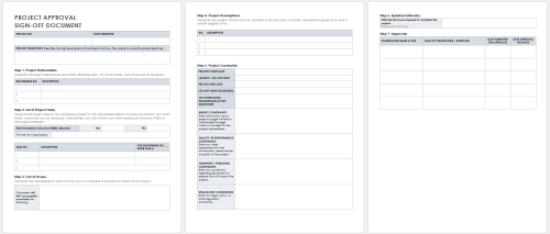 Project Approval Sign Off Document.