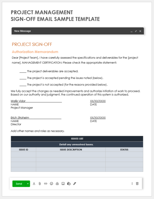 Free Project Sign-Off Templates Project Phase Approval Template