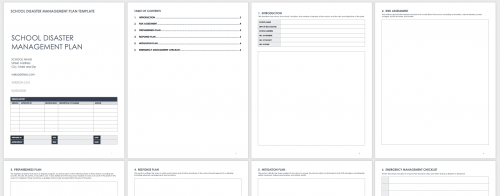 School Disaster Management Plan Template