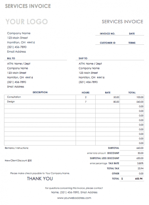 download template invoice excel