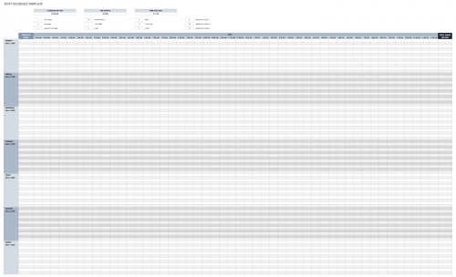 Shift Schedule Template