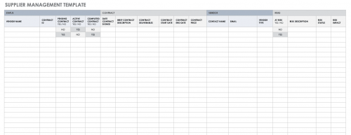 Supplier Management Template