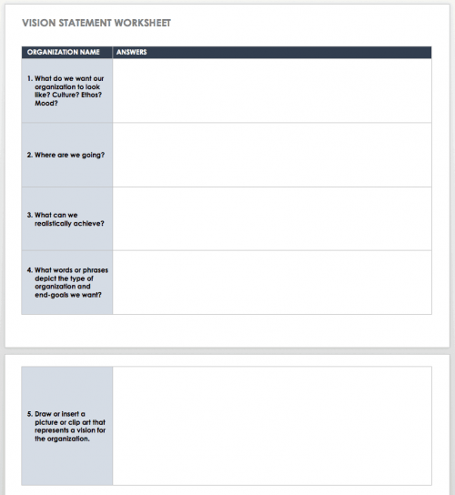 Mission and Vision Statement Templates | Smartsheet