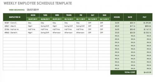 17 Free Timesheet And Time Card Templates 