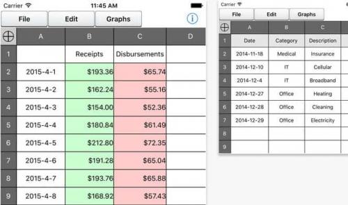 quick spreadsheet app