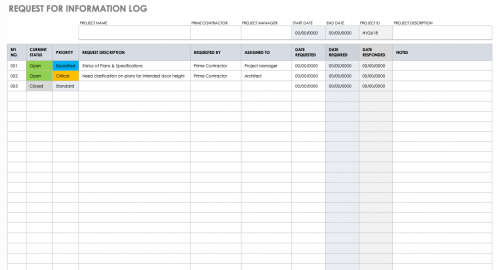 Free Construction Project Management Templates in Excel