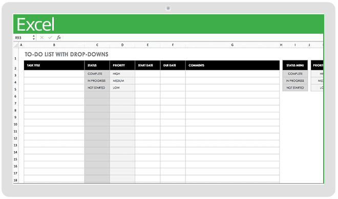 po tracker template free excel