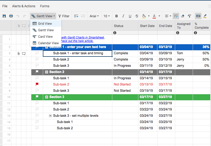 Free Gantt Charts in Excel: Templates, Tutorial & Video | Smartsheet