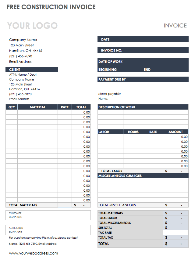 Download Free PDF Invoice Templates | Smartsheet