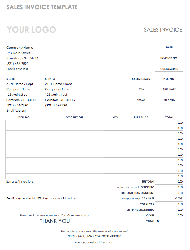 invoice template pdf download