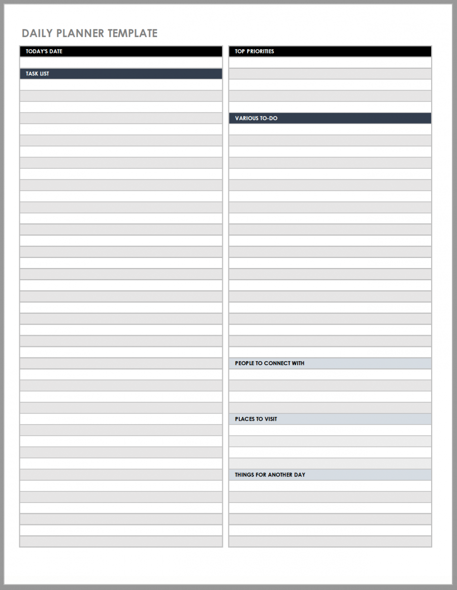 Free Daily Work Schedule Templates | Smartsheet