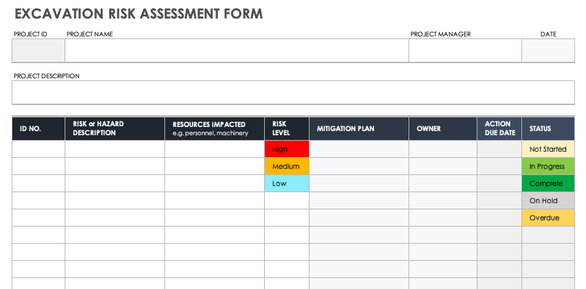 35+ Free Risk Assessment Forms | Smartsheet