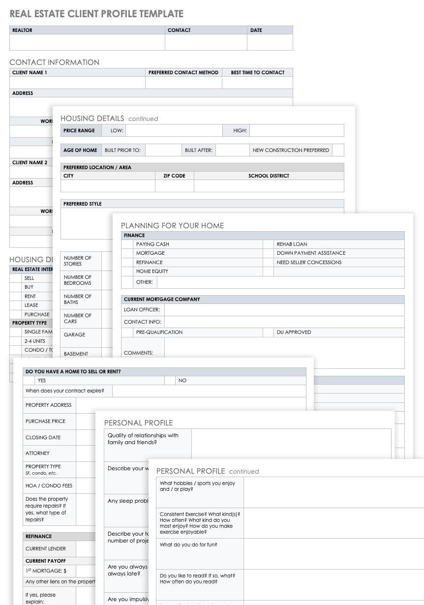 Free Client Profile Templates | Smartsheet