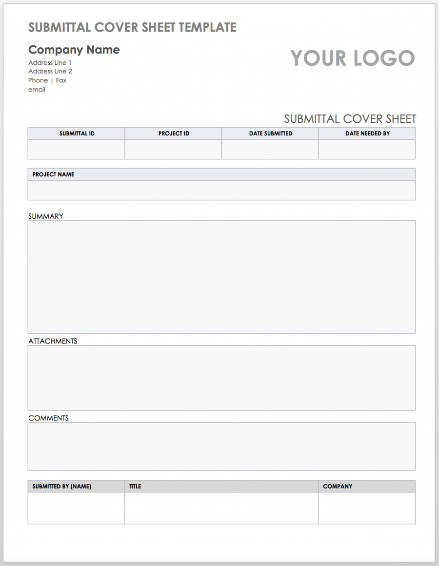 Submittal Template Excel