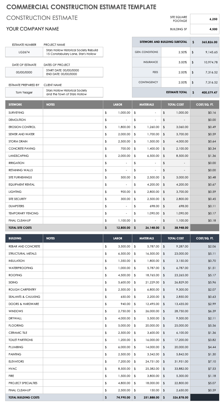 construction estimate and bill software free download