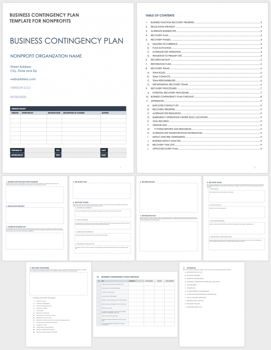 Free Contingency Plan Templates | Smartsheet