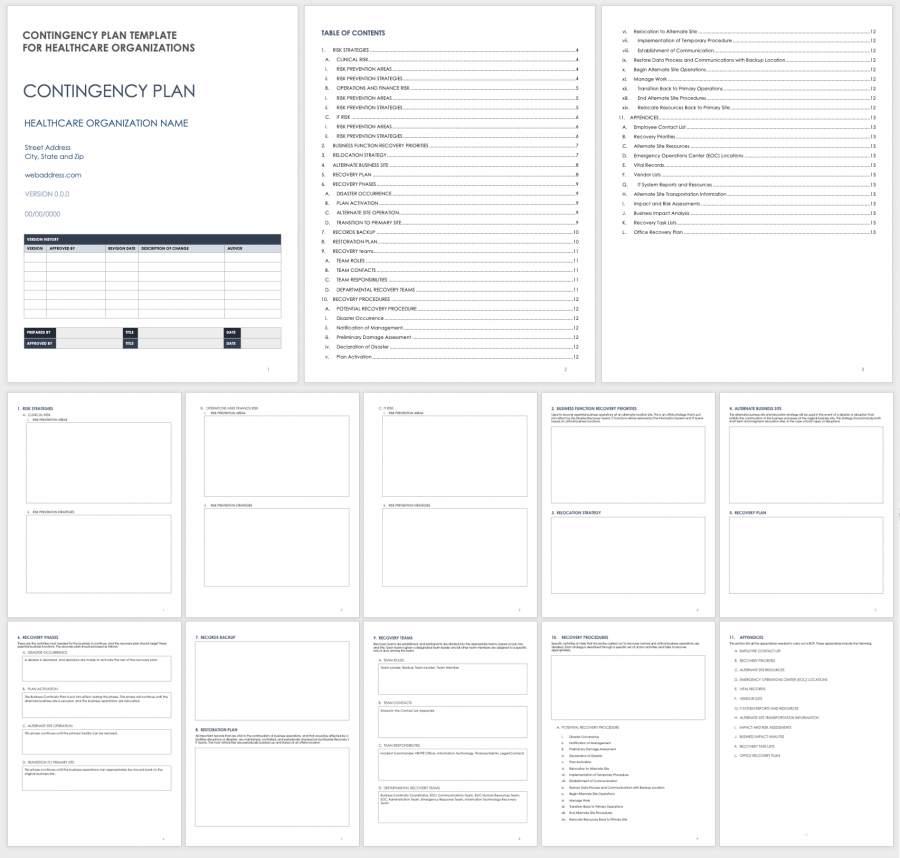 Free Contingency Plan Templates | Smartsheet