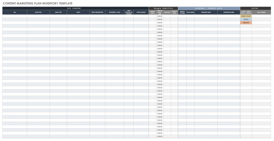 Free Content Marketing Plan Templates | Smartsheet