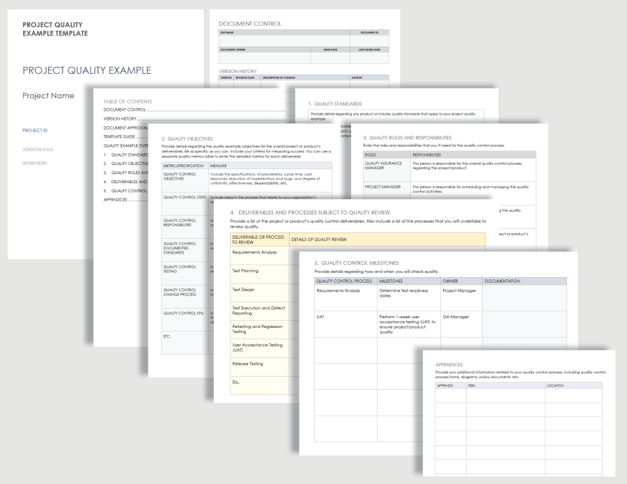 Free Project Quality Templates | Smartsheet