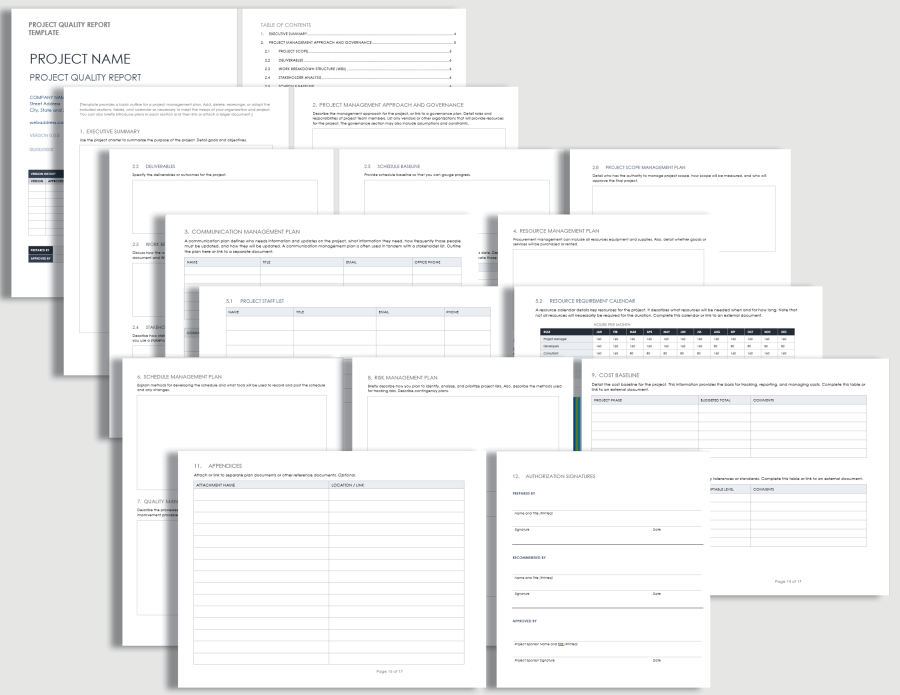 Free Project Quality Templates | Smartsheet