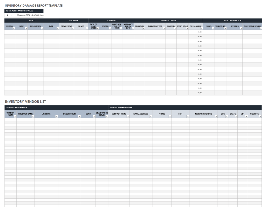 Download Free Inventory Report Templates | Smartsheet