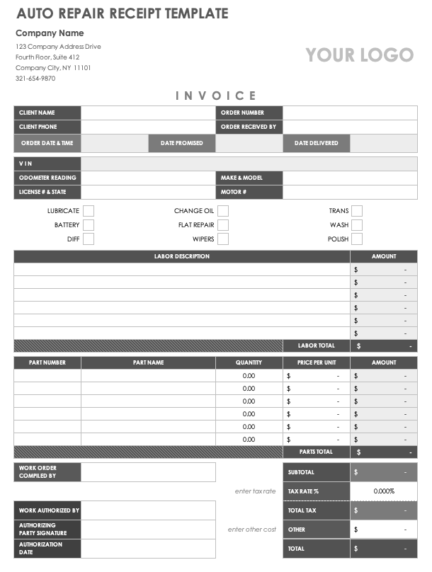 Download Free PDF Receipt Templates | Smartsheet