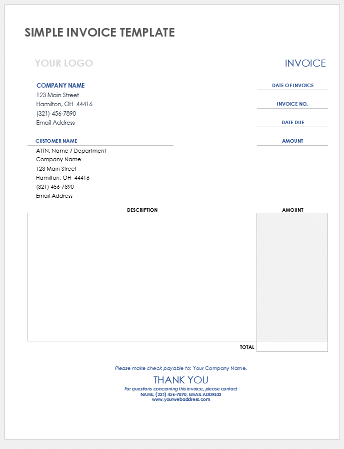 15 Free Google Docs Invoice Templates Smartsheet