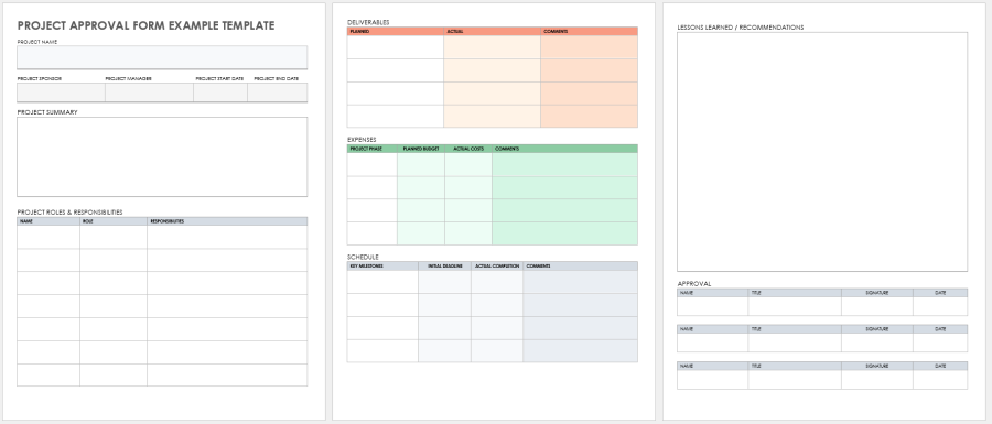 Free Project Approval Forms & Templates | Smartsheet