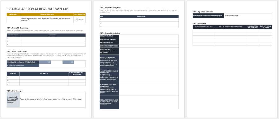 Free Project Approval Forms Templates Smartsheet