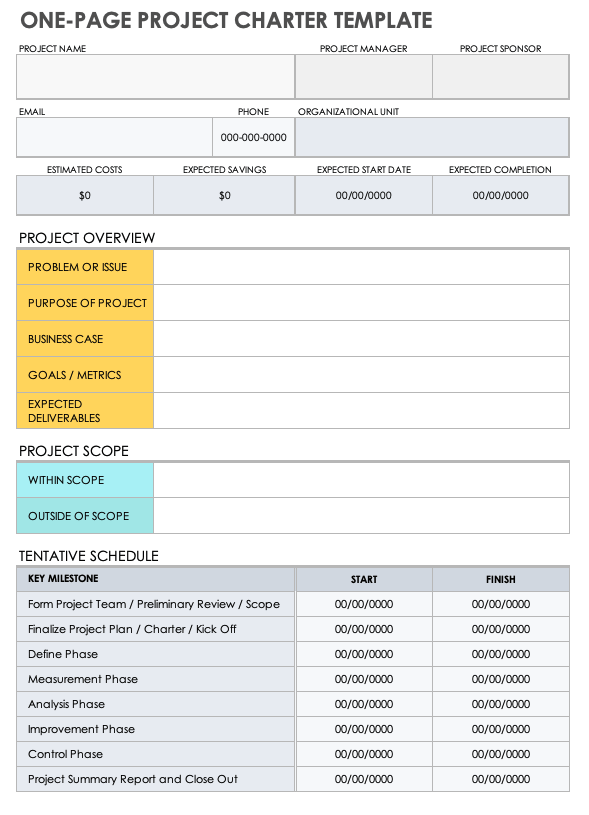 6 Free Project Charter Templates with Expert Tips | Smartsheet