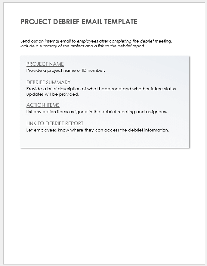 project-debrief-template