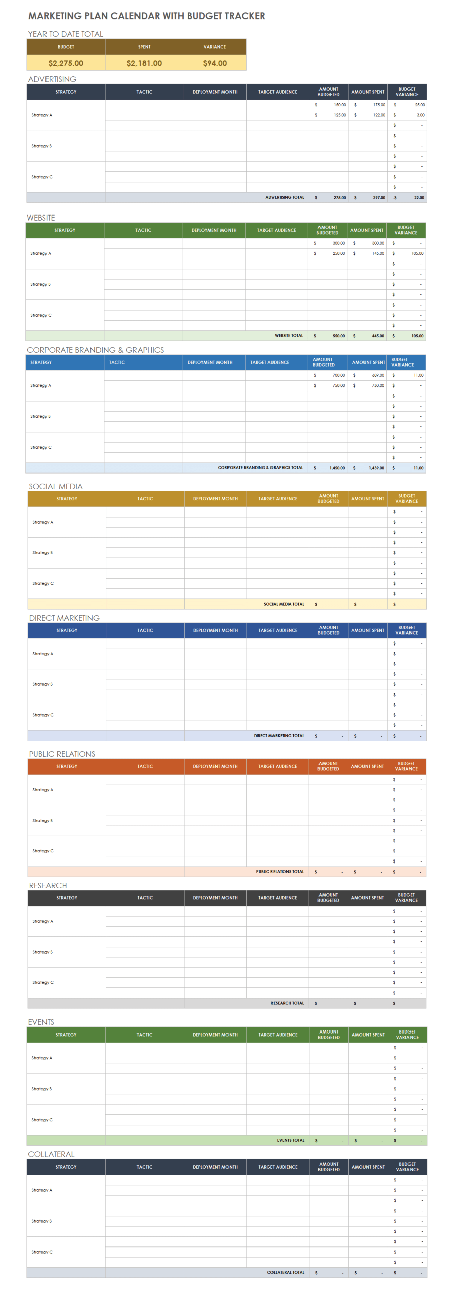 Free Google Sheets Marketing Calendar Templates | Smartsheet