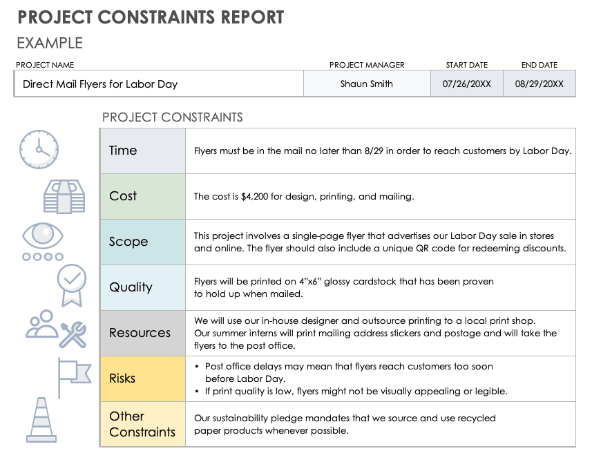 research project constraints