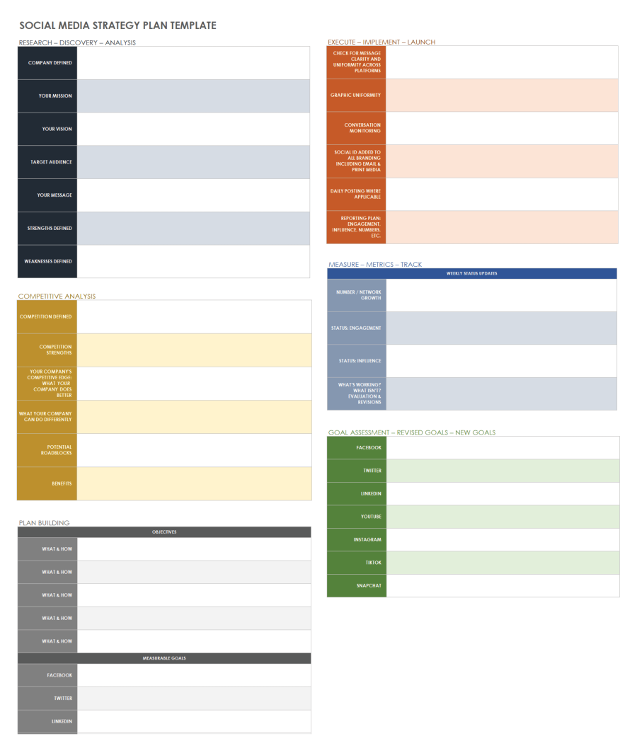 Free Google Sheets Social Media Calendars  Smartsheet