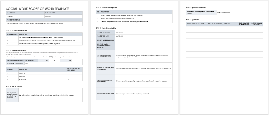 Free Scope of Work Templates | Smartsheet