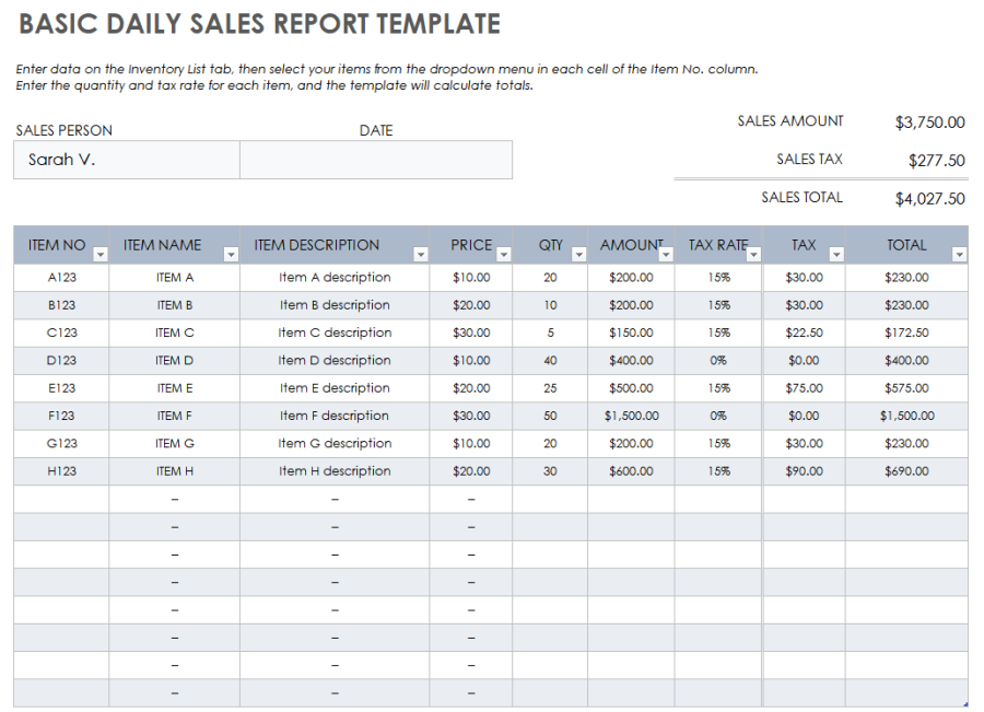 15 Free Sales Report Forms & Templates | Smartsheet