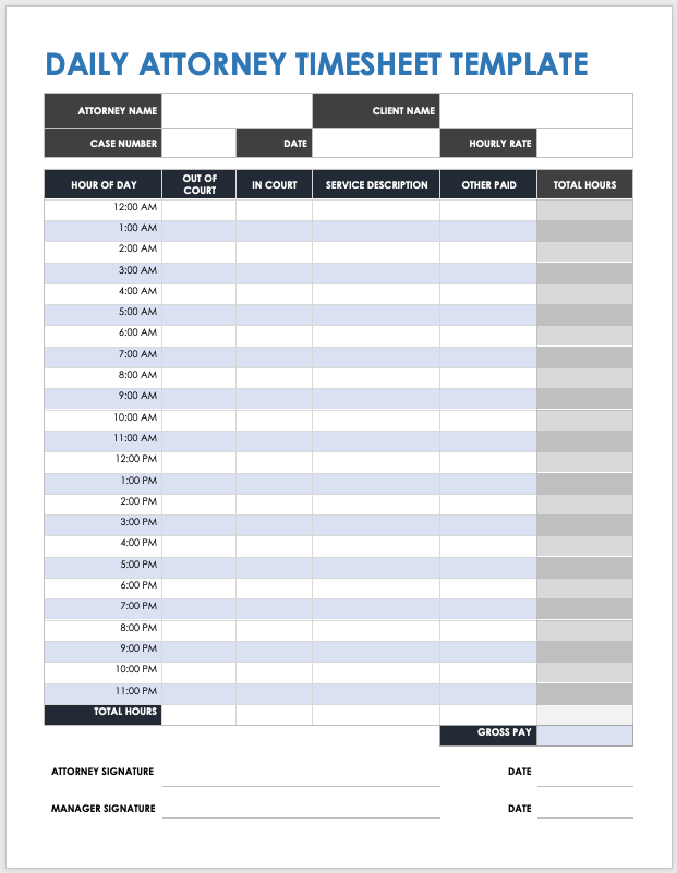 Free Microsoft Word Timesheet Templates | Smartsheet