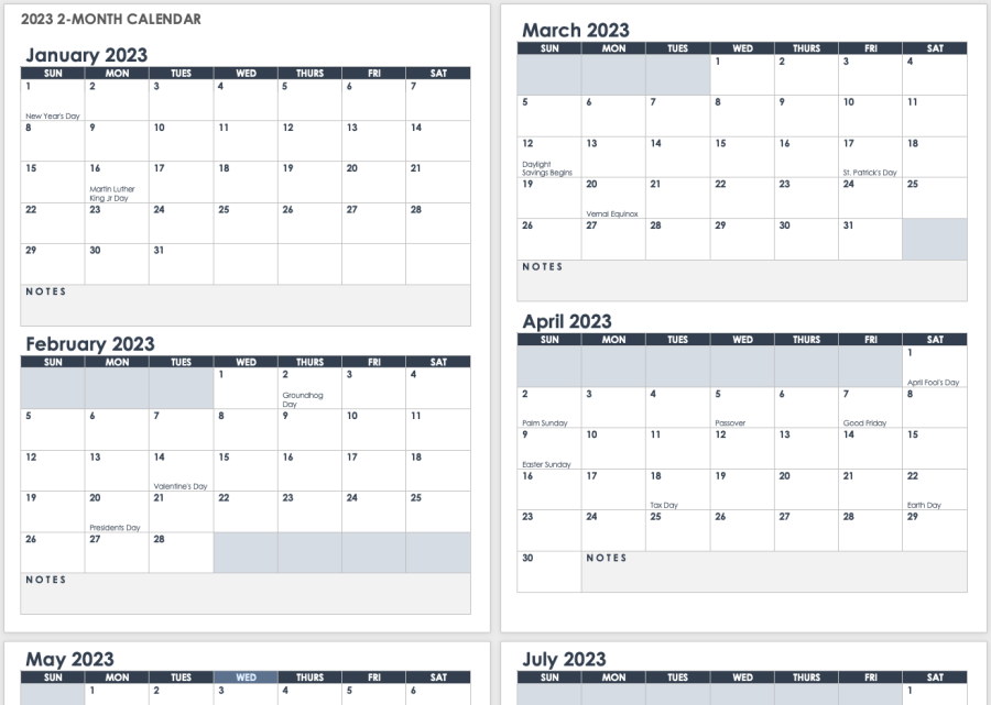 Free Blank Calendar Templates Smartsheet