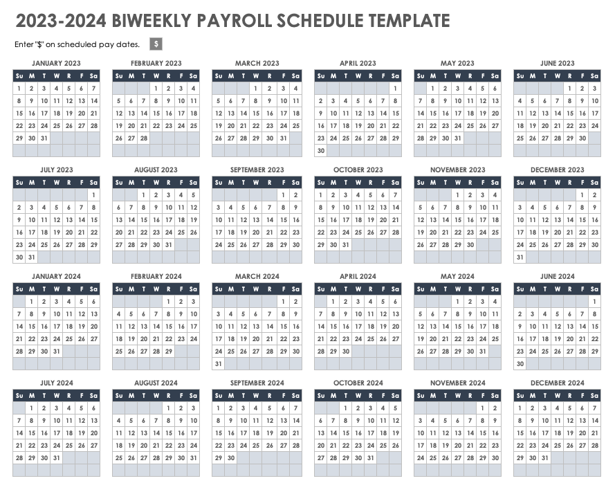 Biweekly Payroll Schedule 2024 Dania Henryetta