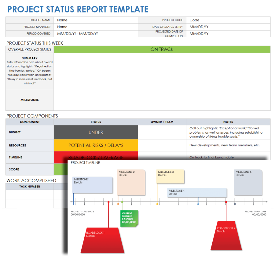 Free Project Status Templates Smartsheet 0229