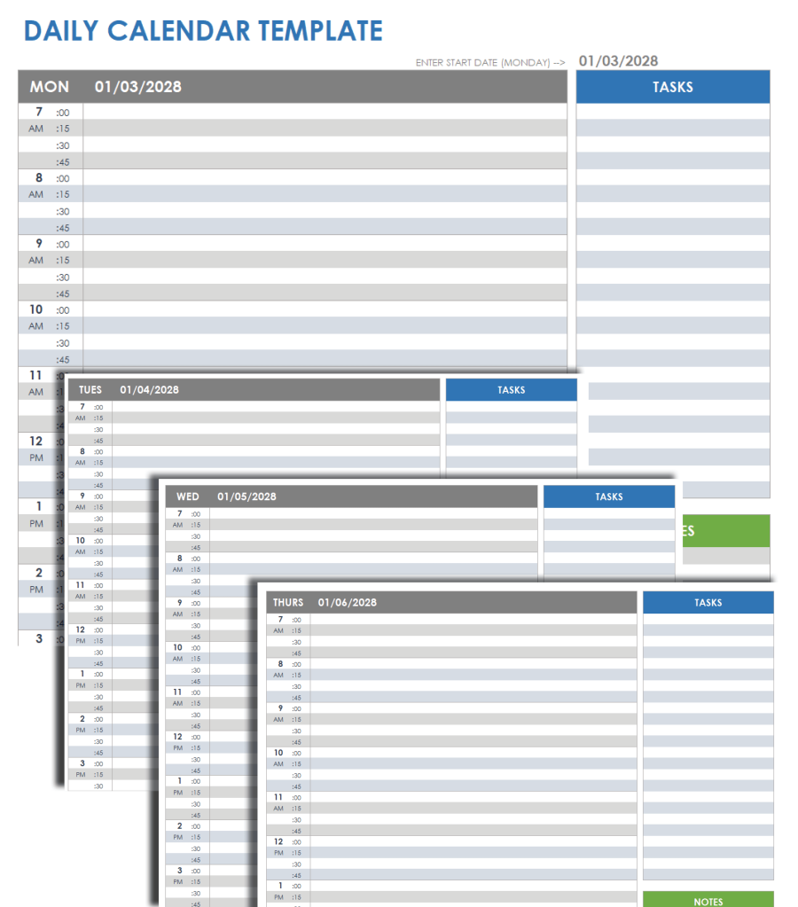 Free Google Sheets Schedule Templates | Smartsheet