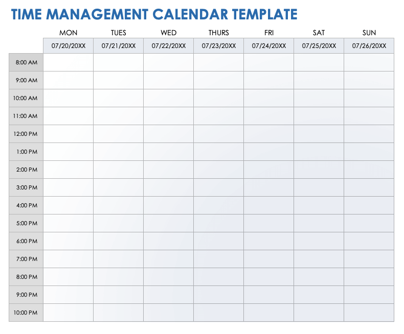 Free Time Management Templates | Smartsheet