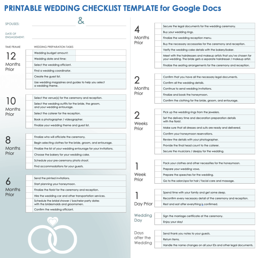 Free Google Docs Checklists