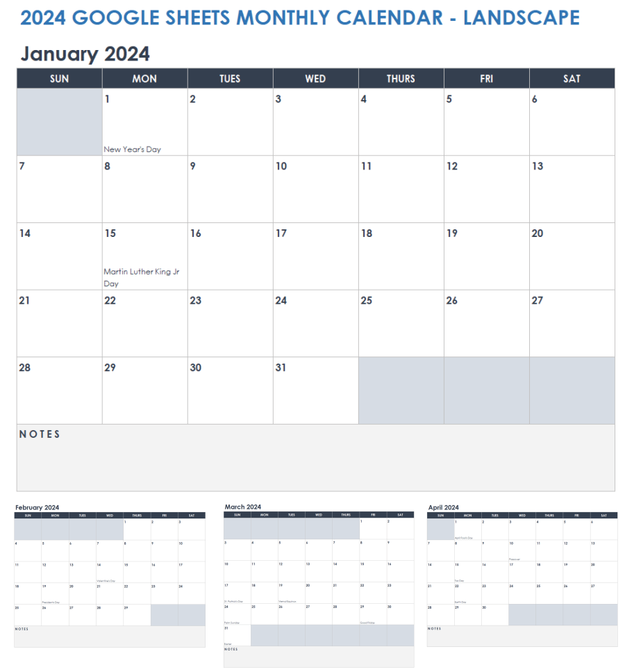 Free Google Calendar Templates | Smartsheet