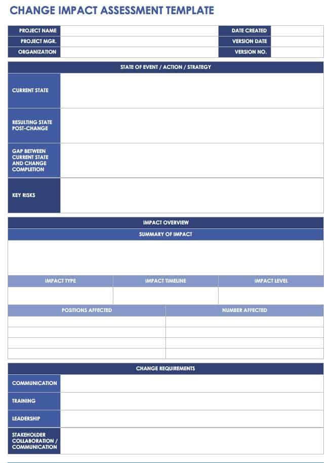 Free Business Impact Analysis Templates| Smartsheet